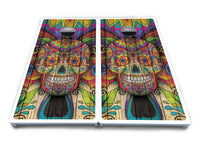Sugar Skull Cornhole Boards - All Weather Series - Colorful