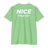 NICE Throw Shop Unisex Tee White Logo – Multiple Colors