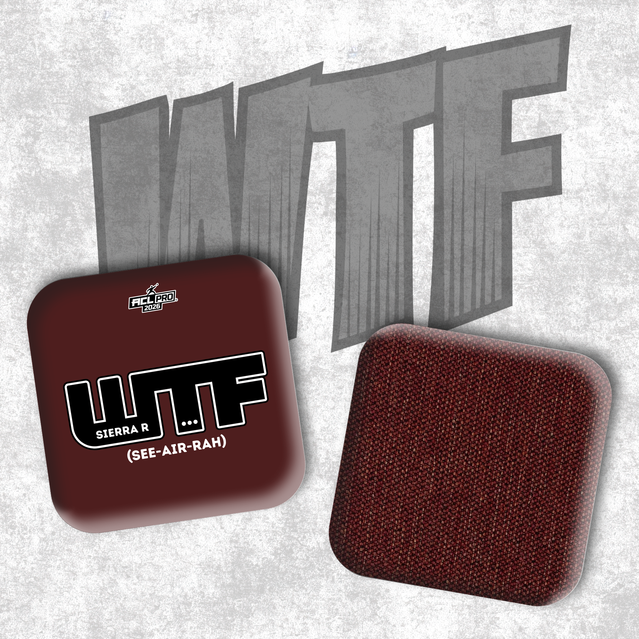 22026 WTF Cornhole Sierra Genesis Logo - ACL Pro Stamped Cornhole Bags - Set of 4 bags