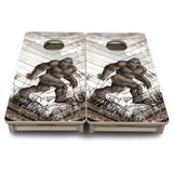 Mini Cornhole Boards - Bigfoot Whitewash