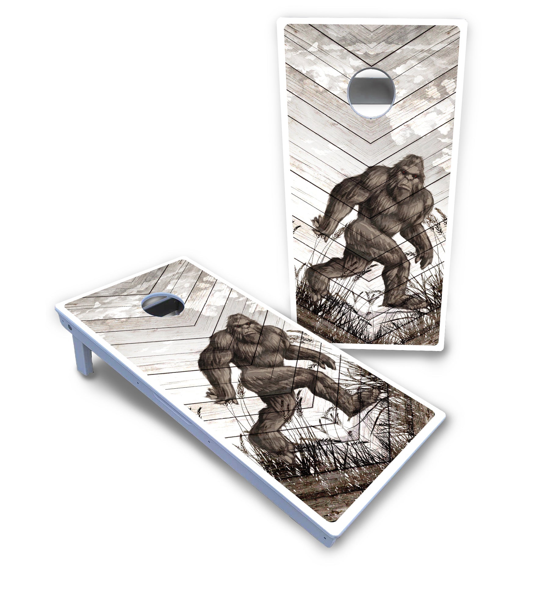 Bigfoot Whitewash Cornhole Boards - All Weather Series