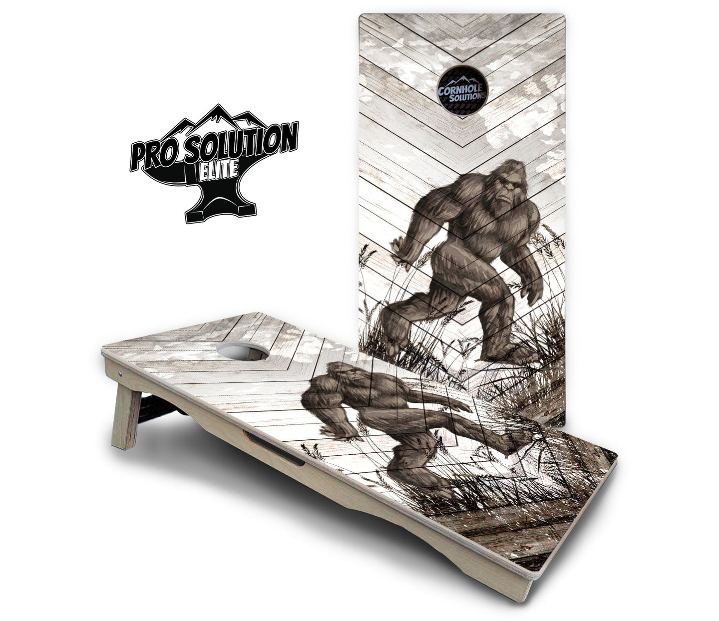 Bigfoot Whitewash Cornhole Boards - Pro Solution Elite Series