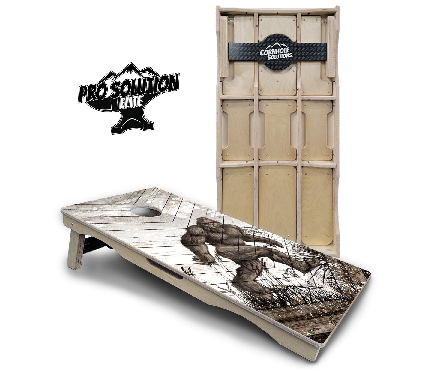 Bigfoot Whitewash Cornhole Boards - Pro Solution Elite Series