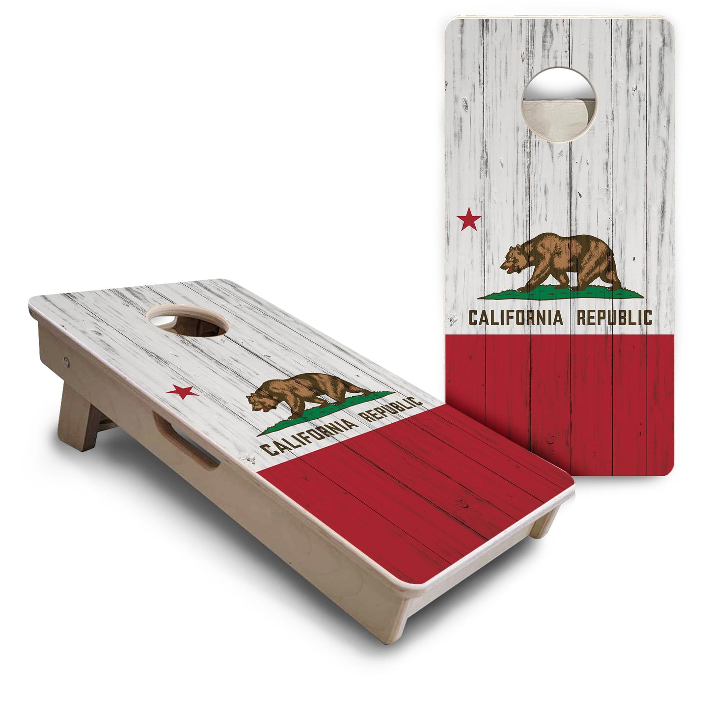 Mini Cornhole Boards - California Flag