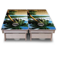 Vacation Cornhole Boards - Beach Scene