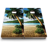 Vacation Cornhole Boards - Beach Scene