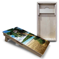 Vacation Cornhole Boards - Beach Scene
