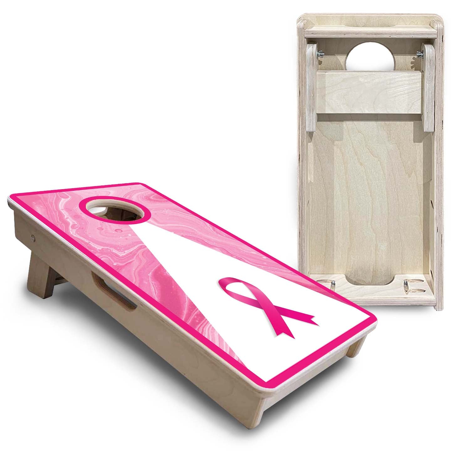 Mini Cornhole Boards - Cancer Awareness