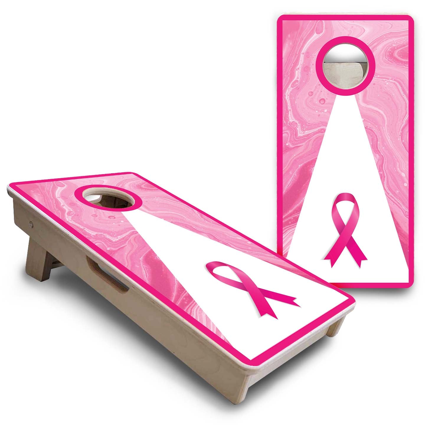 Mini Cornhole Boards - Cancer Awareness