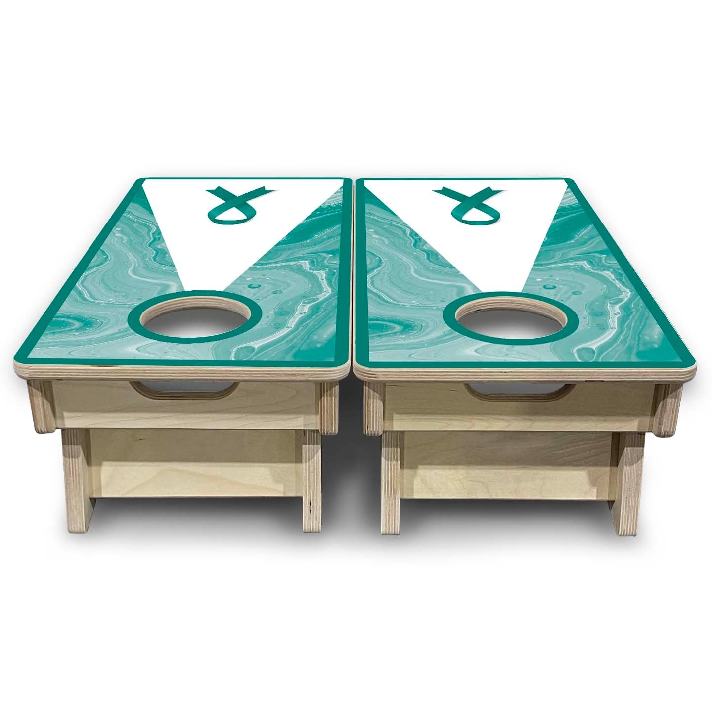 Mini Cornhole Boards - Cancer Awareness