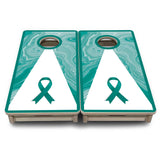Mini Cornhole Boards - Cancer Awareness