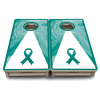 Mini Cornhole Boards - Cancer Awareness