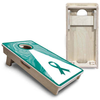 Mini Cornhole Boards - Cancer Awareness