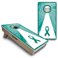 Mini Cornhole Boards - Cancer Awareness