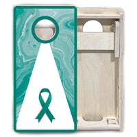 Mini Cornhole Boards - Cancer Awareness