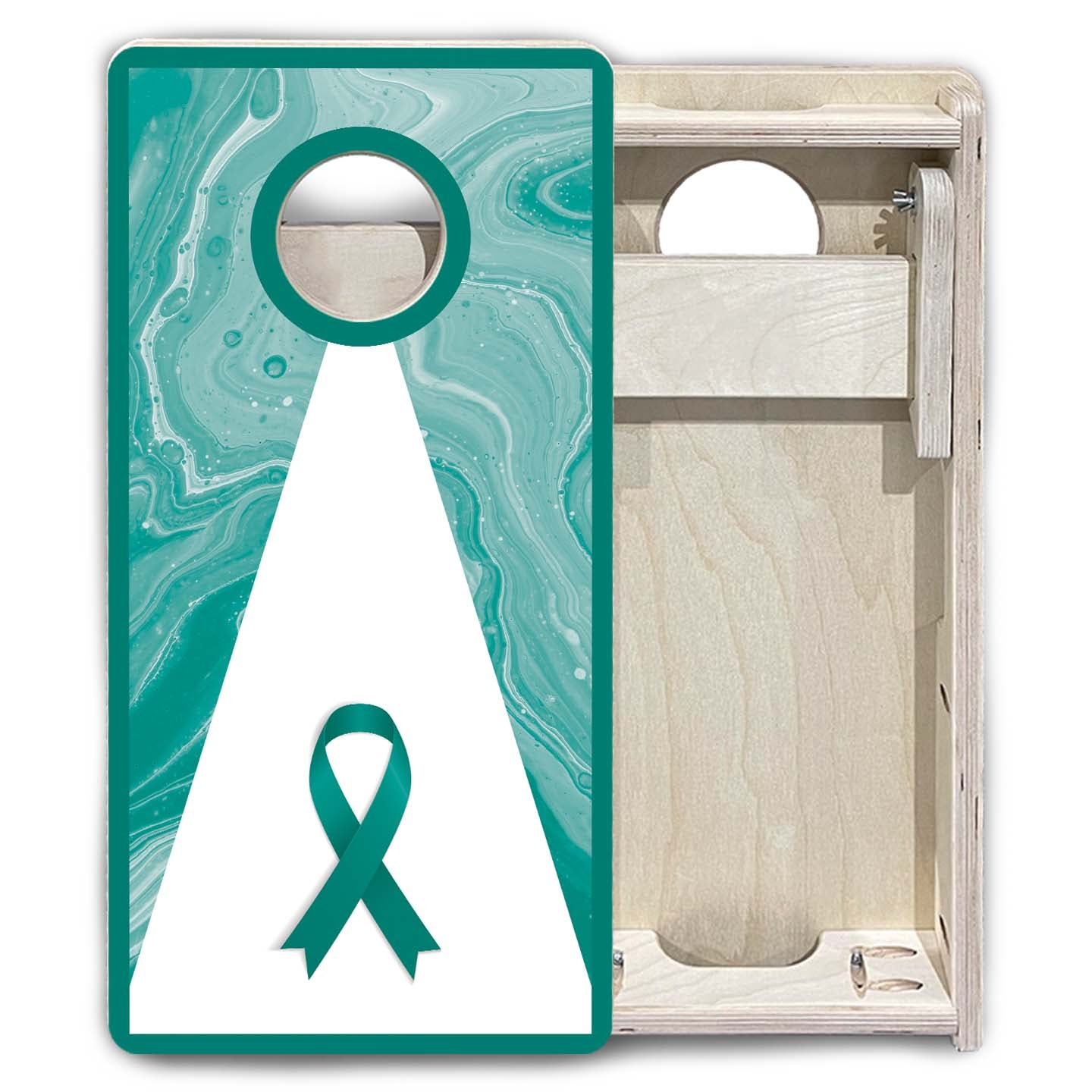 Mini Cornhole Boards - Cancer Awareness