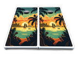 Beach Sunset Cornhole Boards - All Weather Series