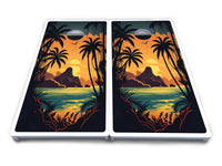 Beach Sunset Cornhole Boards - All Weather Series