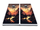 Mountain Sunset Cornhole Boards - All Weather Series