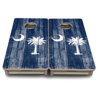 Mini Cornhole Boards - South Carolina Distressed Flag
