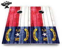 North Carolina State Flag Cornhole Boards - Pro Solution Elite Series