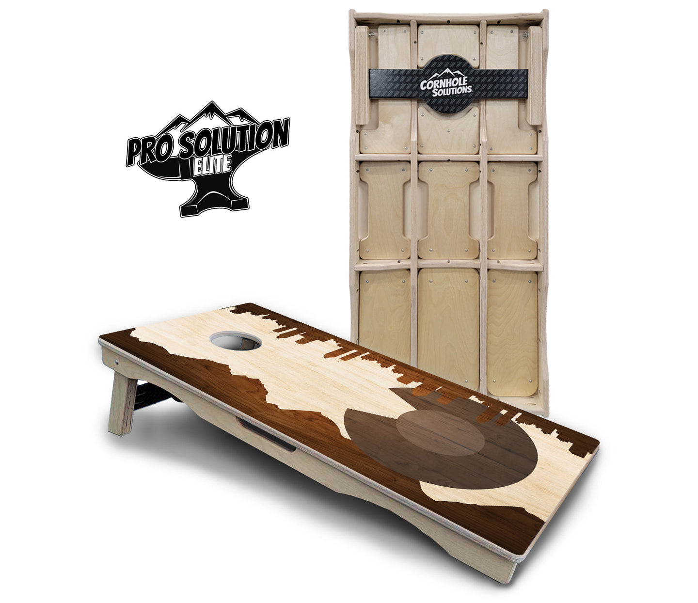 Colorado Wood Skyline Cornhole Boards - Pro Solution Elite Series