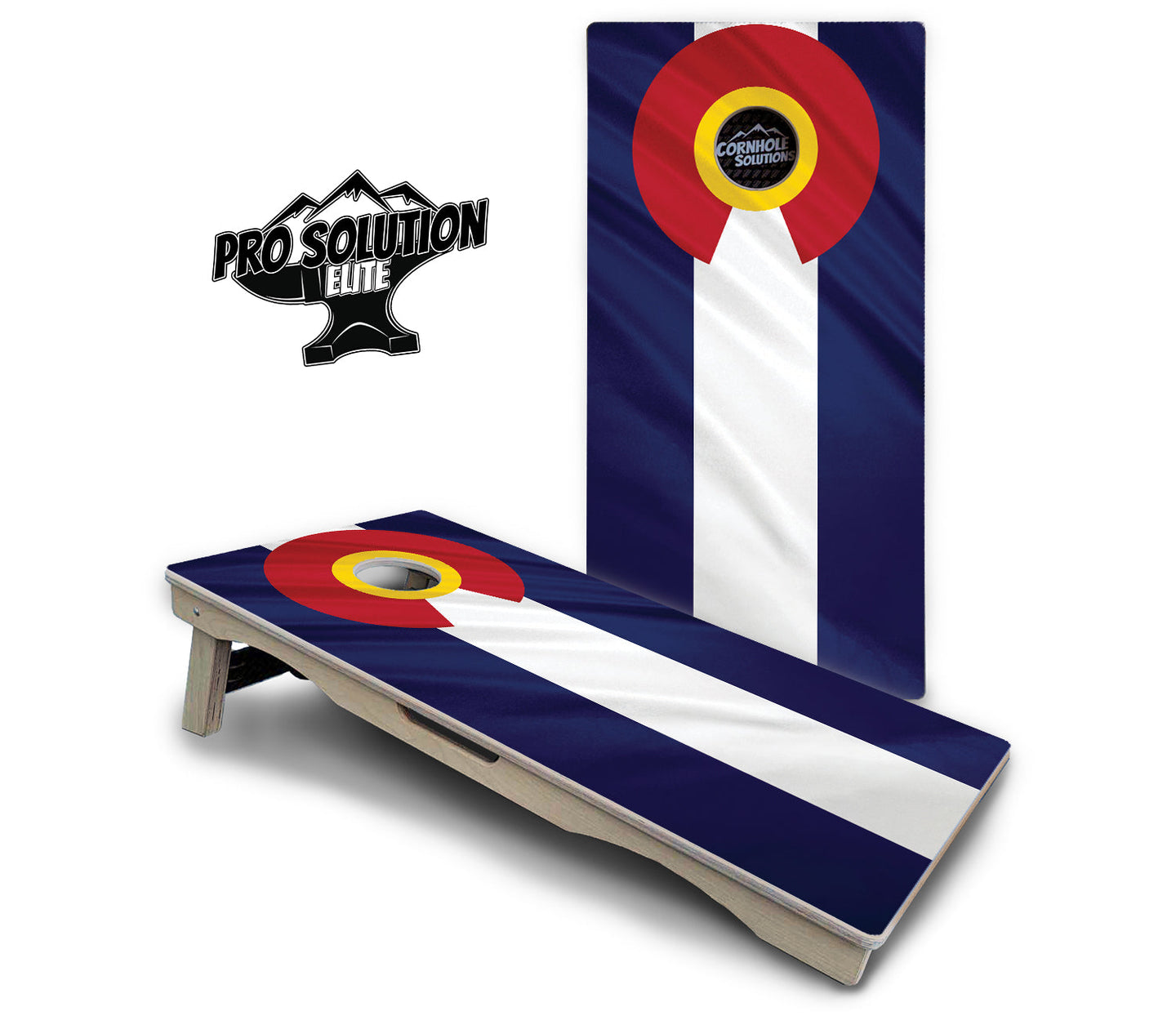 Colorful Colorado Flag Cornhole Boards - Pro Solution Elite Series