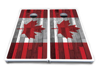 USA / Canada / Union Jack Plank Flag Cornhole Boards - All Weather Series