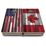 Mini Cornhole Boards - USA / Canada / Union Jack Plank Flag