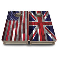 Mini Cornhole Boards - USA / Canada / Union Jack Plank Flag