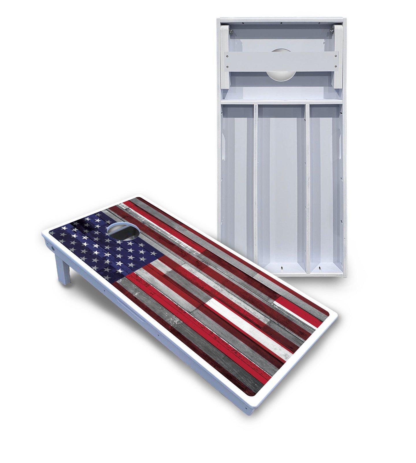 USA / Canada / Union Jack Plank Flag Cornhole Boards - All Weather Series