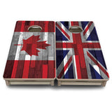 Mini Cornhole Boards - USA / Canada / Union Jack Plank Flag