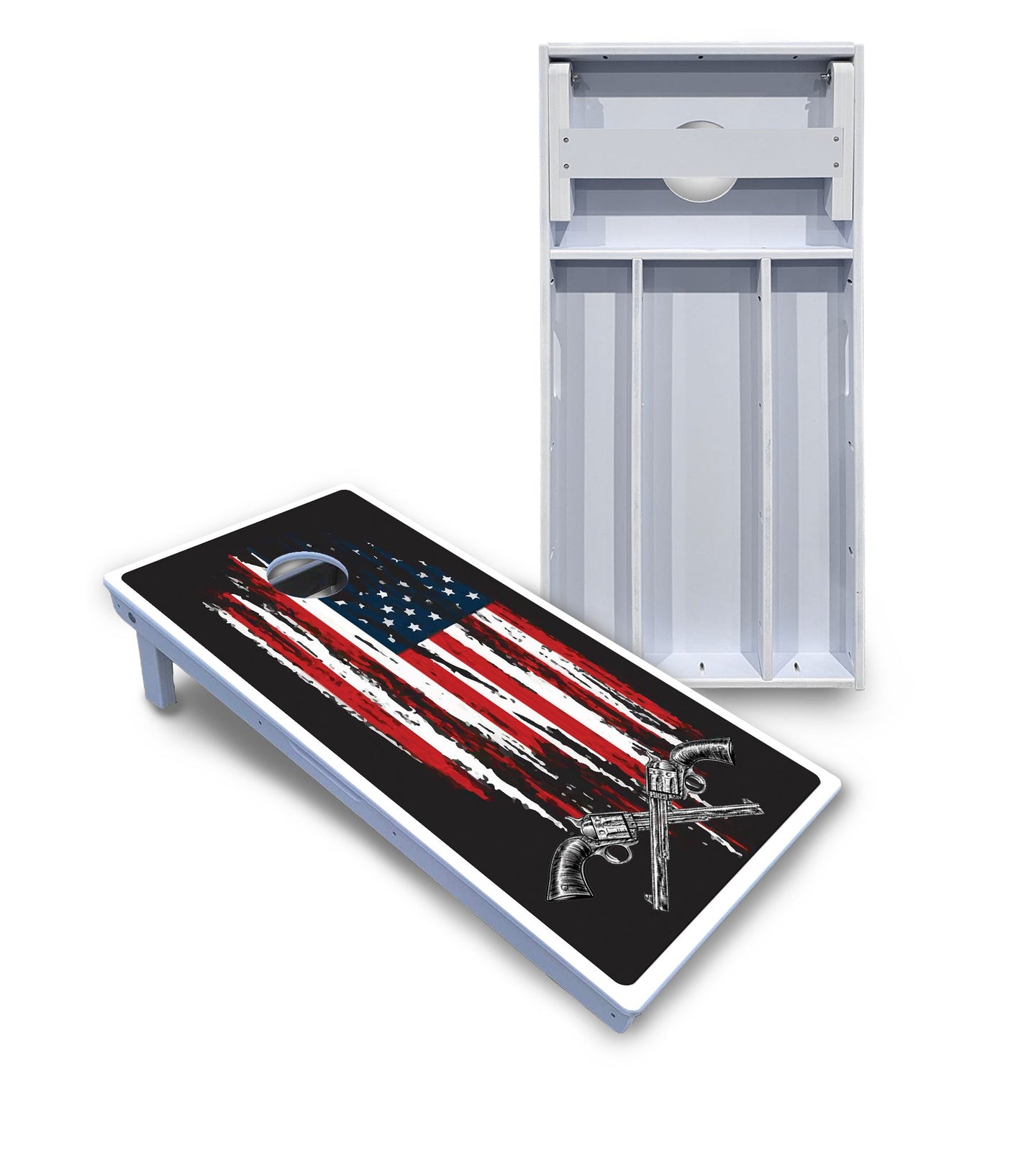 Guns & Flag Cornhole Boards - All Weather Series