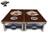 Stained Eagle & Flag Cornhole Boards - Pro Solution Elite Series
