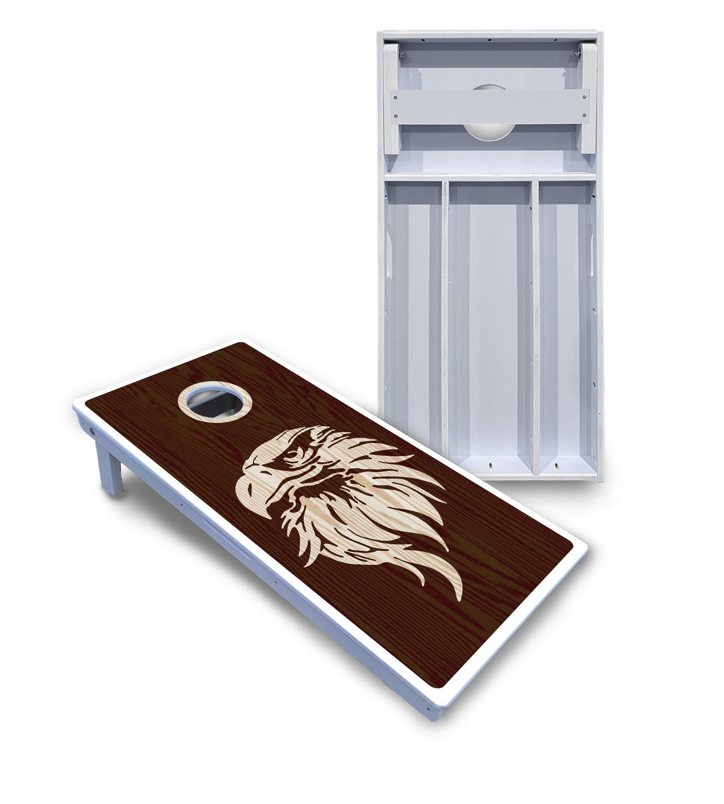 Stained Flag & Eagle Cornhole Boards - All Weather Series