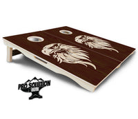 Stained Eagle & Flag Cornhole Boards - Pro Solution Elite Series