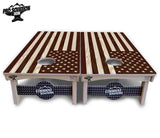 Stained Eagle & Flag Cornhole Boards - Pro Solution Elite Series