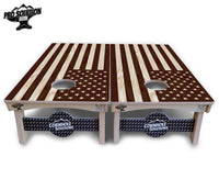 Stained Eagle & Flag Cornhole Boards - Pro Solution Elite Series