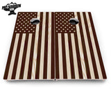 Stained Eagle & Flag Cornhole Boards - Pro Solution Elite Series