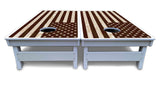 Stained Flag & Eagle Cornhole Boards - All Weather Series