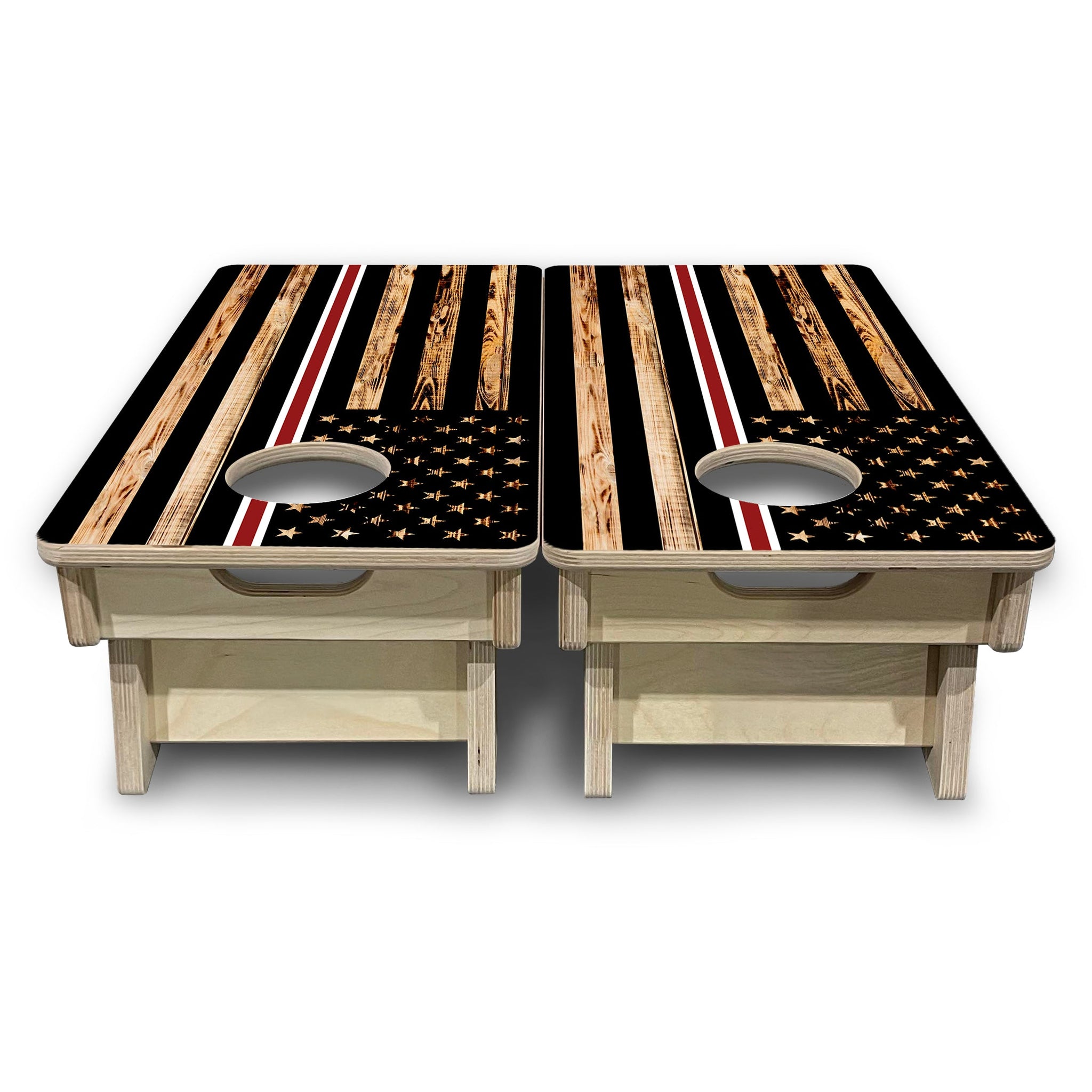 Mini Cornhole Boards - Nurse Thin Line Flag