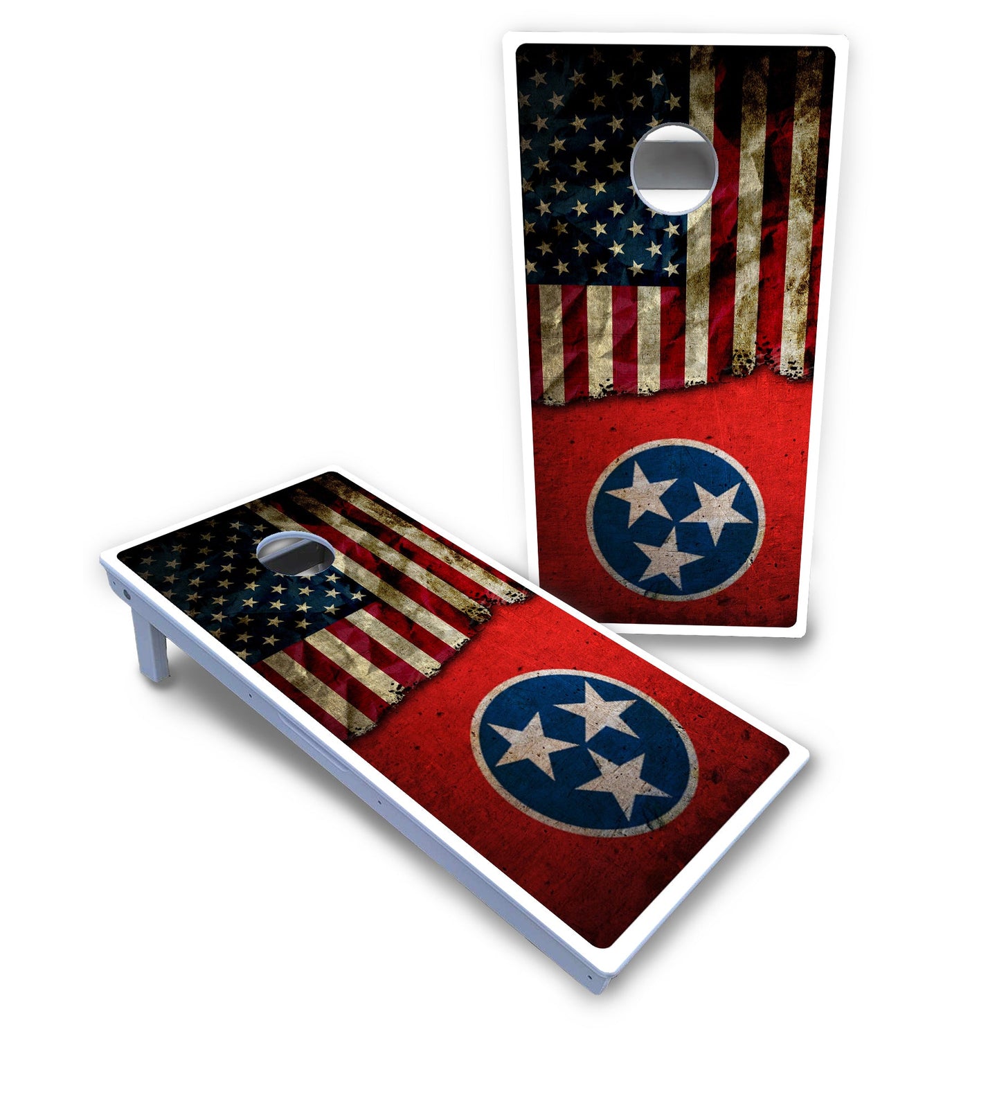 TN/USA Red Flag Cornhole Boards - All Weather Series
