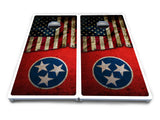 TN/USA Red Flag Cornhole Boards - All Weather Series