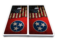 TN/USA Red Flag Cornhole Boards - All Weather Series