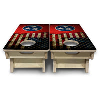 Mini Cornhole Boards - TN/USA Red Flag