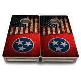 Mini Cornhole Boards - TN/USA Red Flag