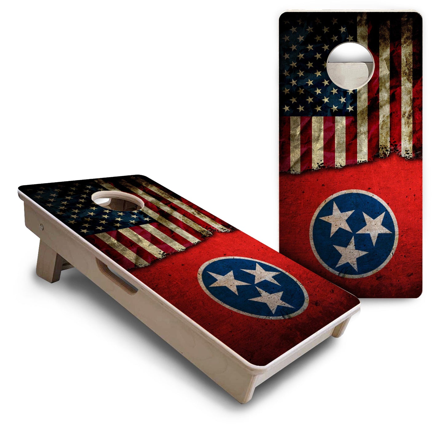 Mini Cornhole Boards - TN/USA Red Flag