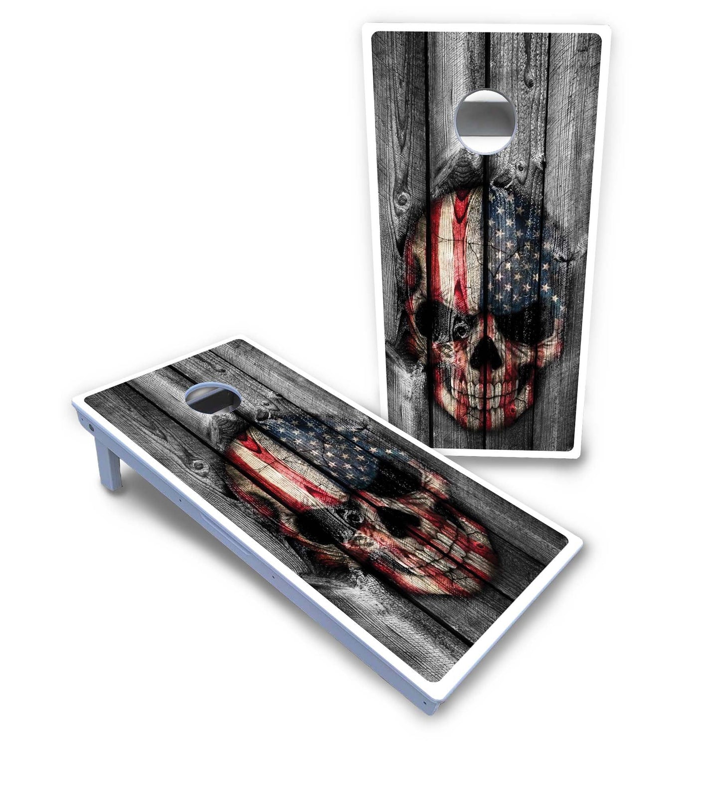 Skull Flag Cornhole Boards - All Weather Series