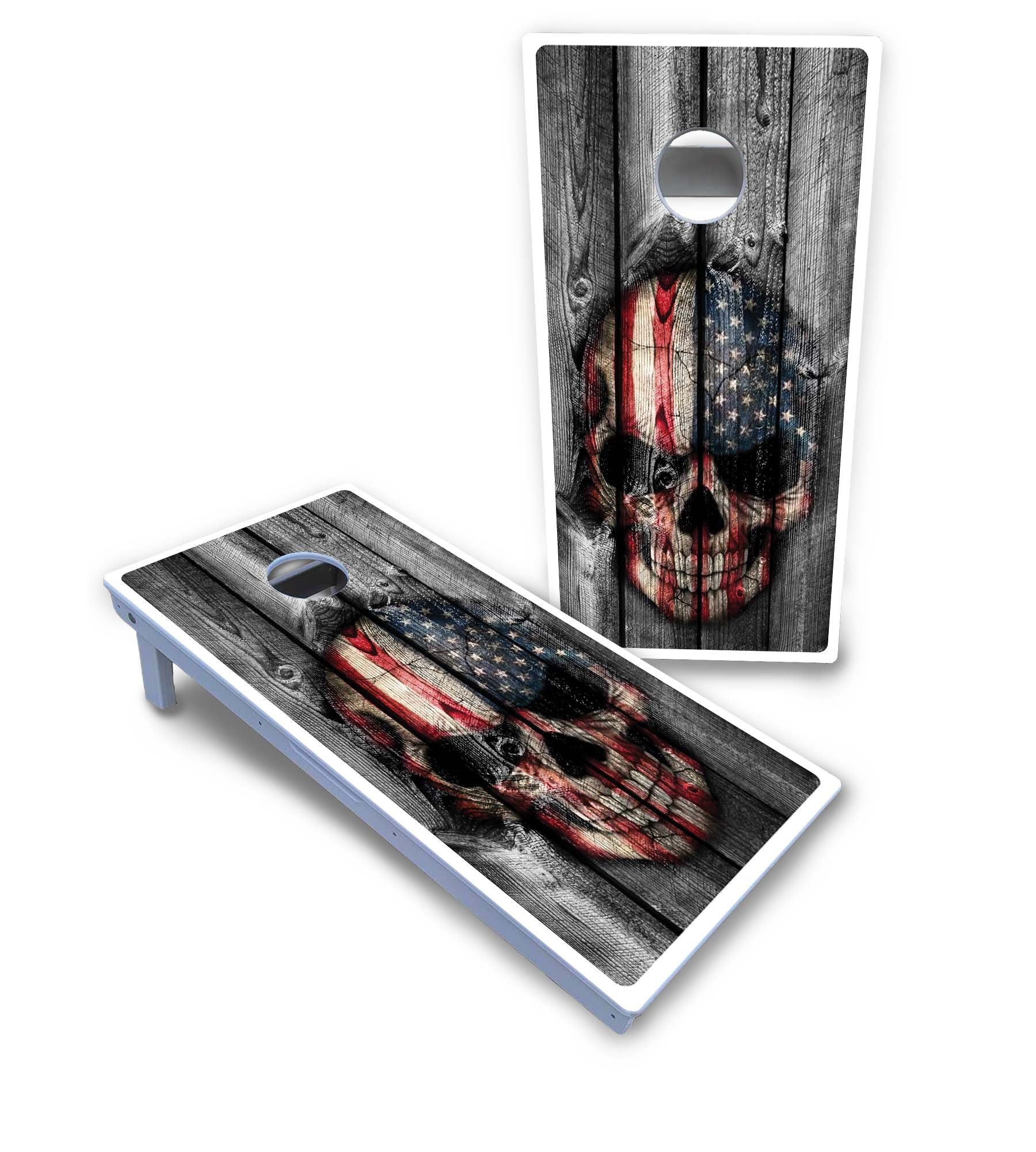 Skull Flag Cornhole Boards - All Weather Series