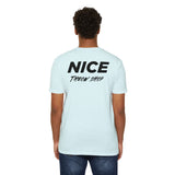 NICE Throw Shop Unisex Tee Black Logo – Multiple Colors